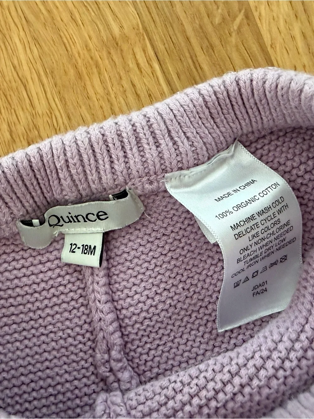 Quince Lilac 100% Organic Cotton Sweater Set